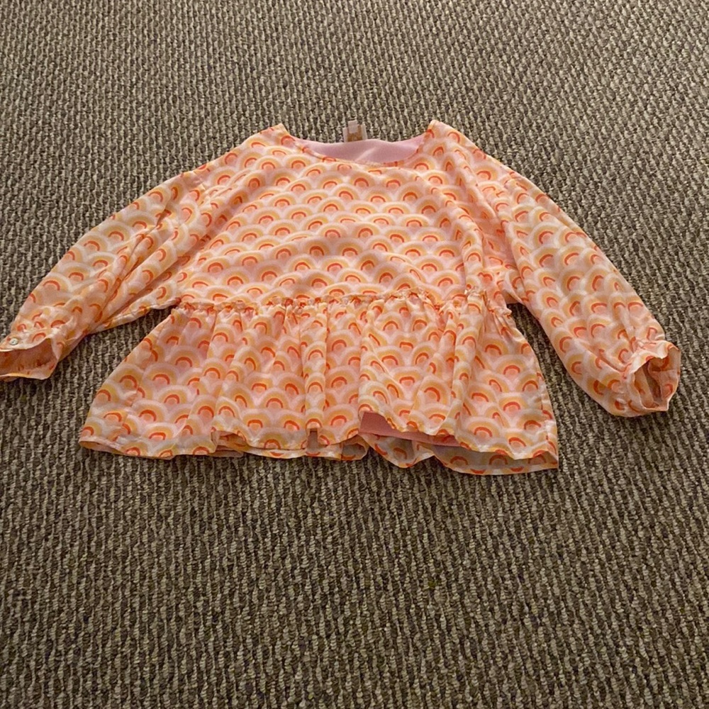 Printed pastel rainbow J.marie top